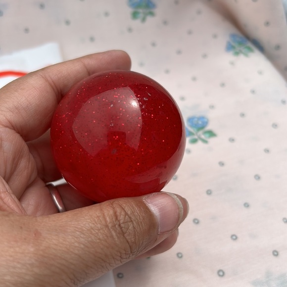 Resin Shifter Knobs‎ Red Sparkle & Blue Swirl Universal Car Accessory EUC - Picture 9 of 11